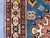 Blue and Burgundy Kazak Wool Runner Rug, Tribal Hallway Rug, 2'9" X 13'1" For Sale - Image 14 of 15