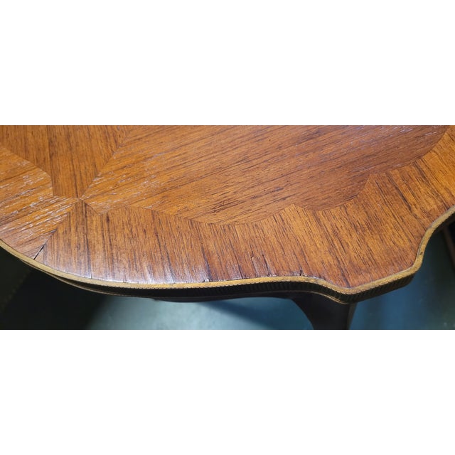 Pair 1930s French Bronze & Satinwood End Tables For Sale - Image 10 of 10