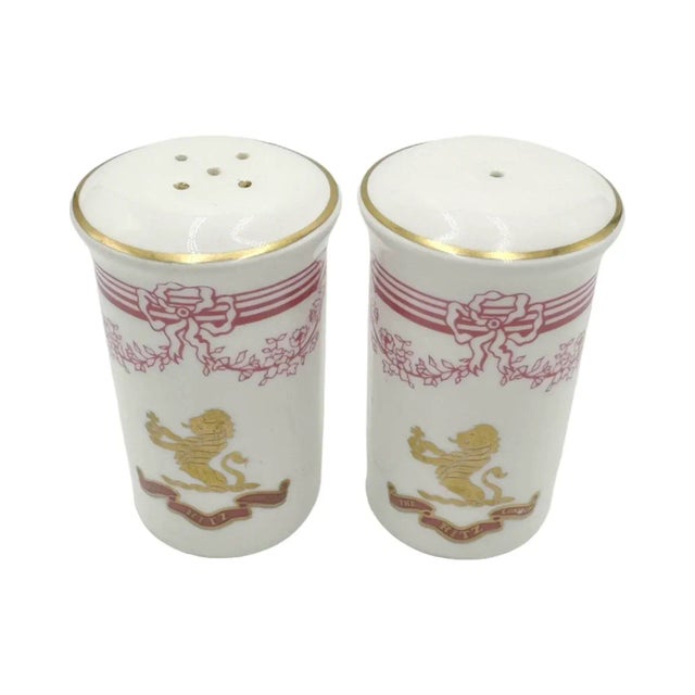 Mid-Century Modern Vintage Hotel Ritz London Porcelain Royal Doulton Salt & Pepper Shakers- A Pair For Sale - Image 3 of 12