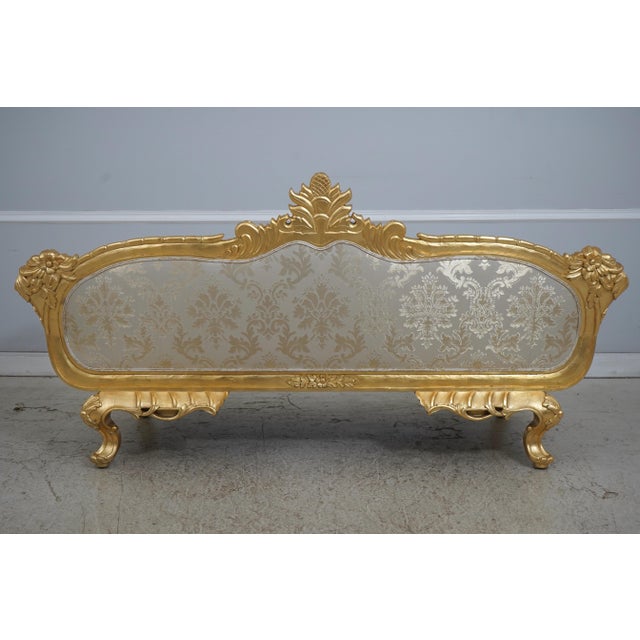 French Baroque Style Giltwood Sofa Settee For Sale - Image 16 of 18