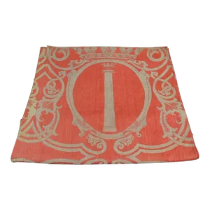 Monumental Red and Grey Woven Heavy Cotton Textile or Portiere