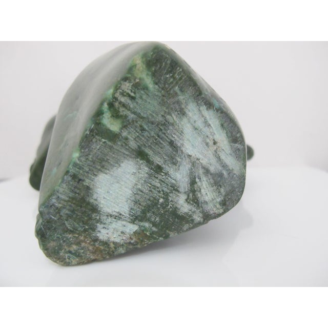 Shona J Chirunga African Carved Verdite Green Stone Figural Bust Sculpture For Sale - Image 12 of 12