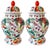 Chinoiserie Vintage 1970s Chinese Export Porcelain Fruit Motif Temple Jars - Pair For Sale - Image 3 of 13