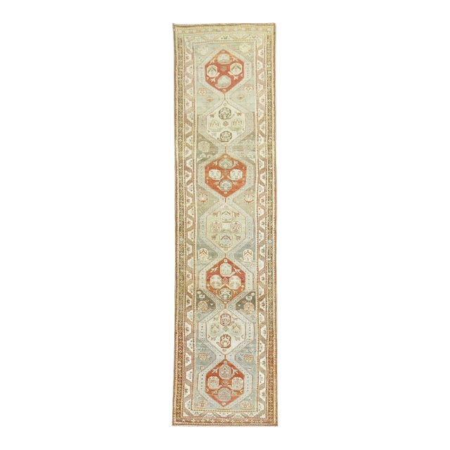 Earth Tone Malayer Antique Persian Runner - 3'2" x 12' For Sale