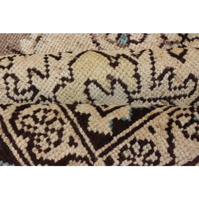 Mid 20th Century Vintage Persian Lilihan Rug With Central Medallion Warm Neutrals 4'3 X 6'9 For Sale - Image 5 of 13