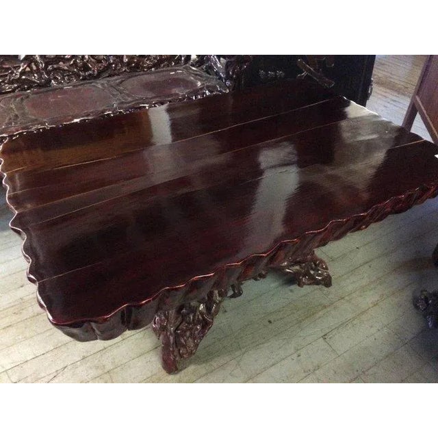 Hand-Carved Lacquered Azalea Wood Root Coffee Table From China, 1990s For Sale - Image 4 of 6