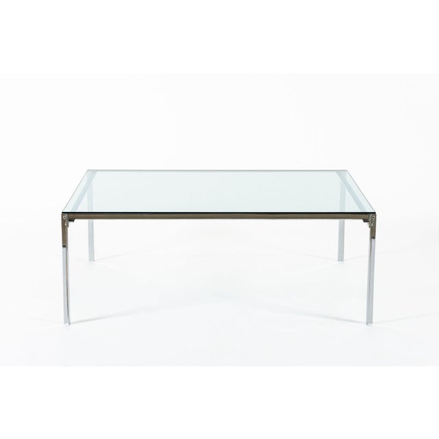 Mid-Century Modern Mid Century Glass & Chrome Coffee Table by Katavalos for Laverne Originals For Sale - Image 3 of 10