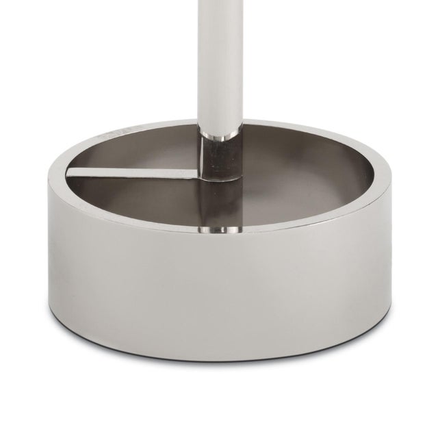 Regina Andrew Myles Accent Table Large, Polished Nickel with Marble Top For Sale - Image 4 of 6