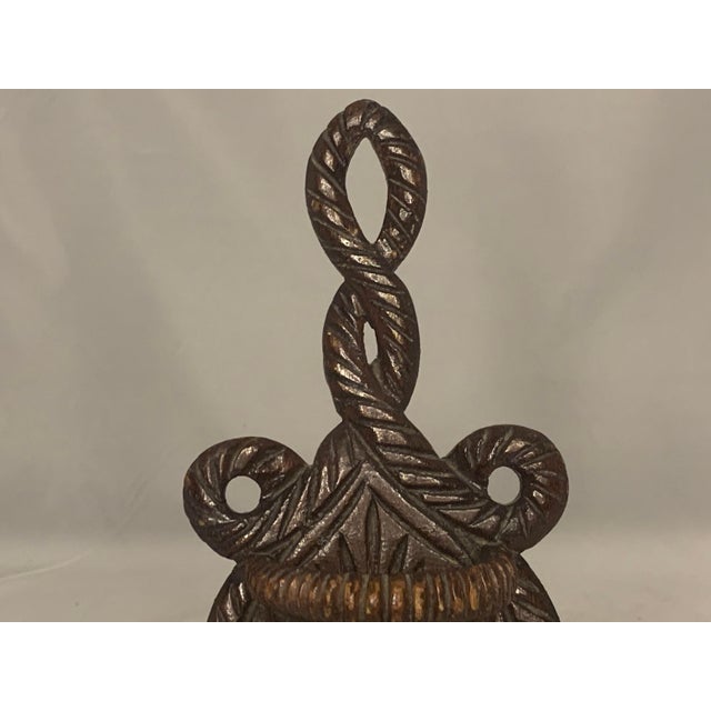 Carved Wood Wall Mount Match Holder for your consideration. The match holder measures approx. 9 inches long, 3 3/4 inches...