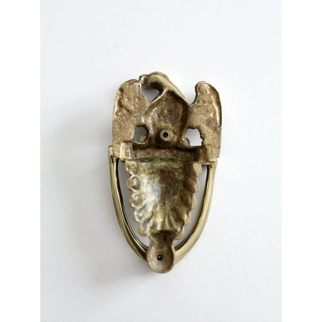 Mid-Century Modern Vintage Brass Eagle Door Knocker For Sale - Image 3 of 9