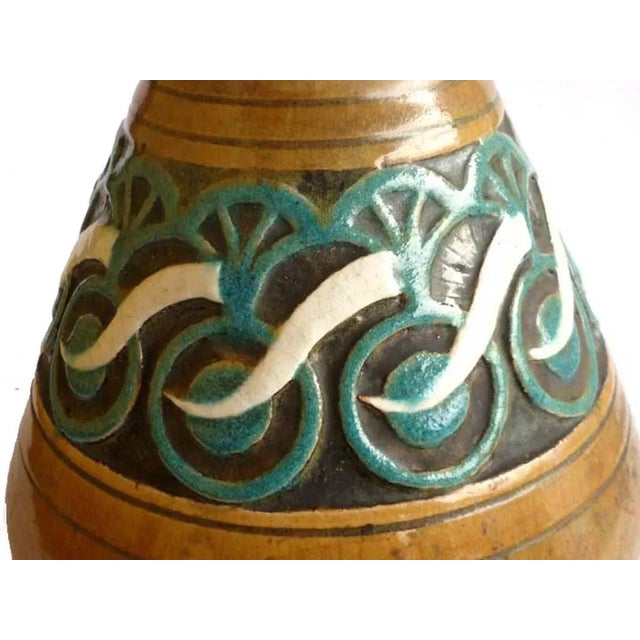 Art Nouveau French Ceramic Vase by Edmond Lachenal, 1920s For Sale - Image 4 of 8