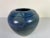 1980s Vintage Blue and Gray Glaze Studio Pottery Vase, Signed For Sale - Image 5 of 12