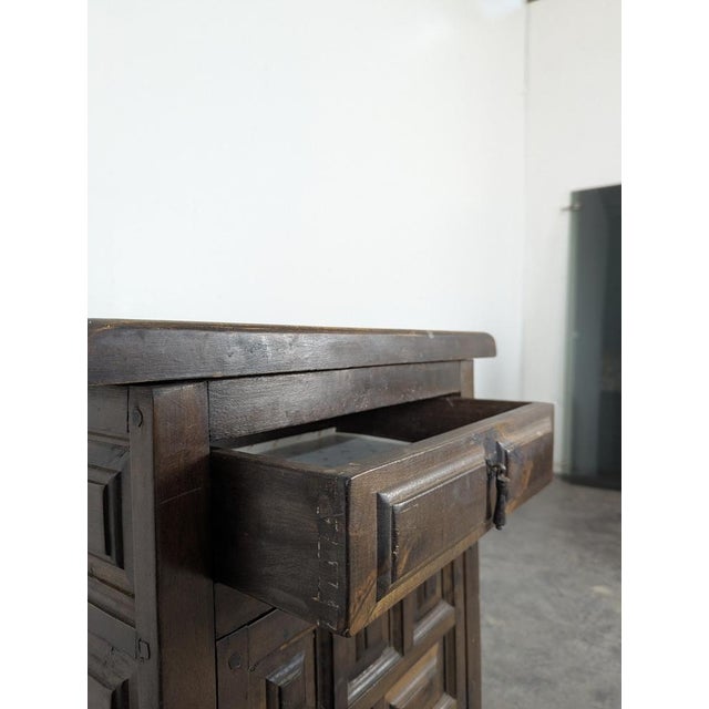 Spanish Bedside Table in Natural Wood For Sale - Image 3 of 7