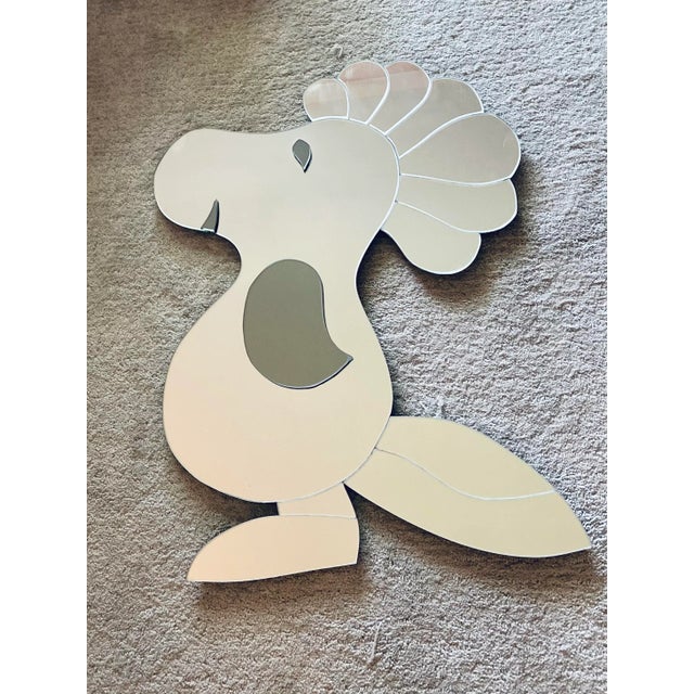 Glass Vintage 1970s Art Deco Style Peanuts Woodstock Wall Mirror For Sale - Image 7 of 8