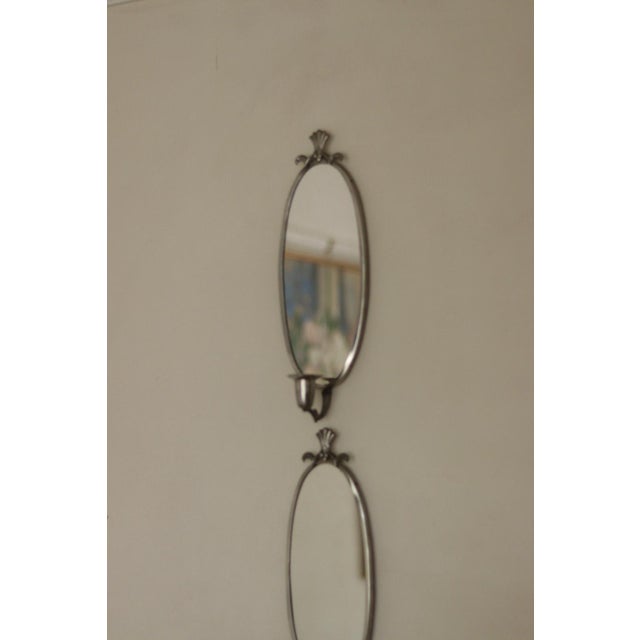 Pair of Mid Century Swedish Pewter Sconces. Beautiful pair of pewter sconces, in good vintage condition. Beautifully...
