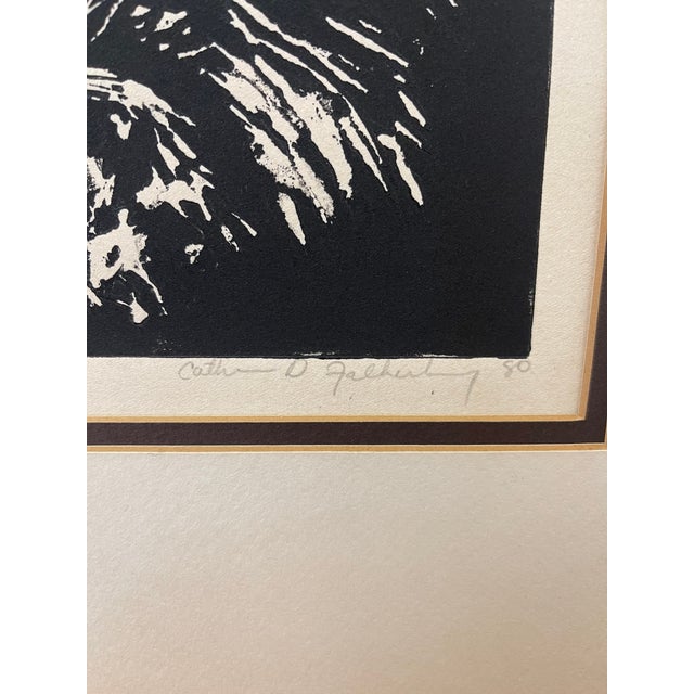 Black Vintage Black and White Expressionist Portrait Print, Signed and Numbered Limited Edition For Sale - Image 8 of 9
