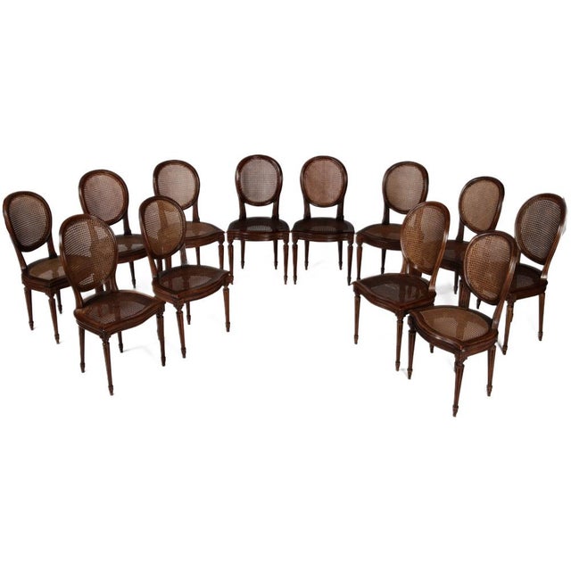 Antique Louis XVI Chairs with Viennese Caning, 1880, Set of 12 For Sale - Image 16 of 16