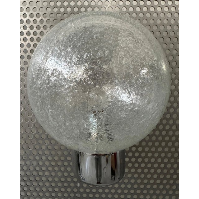 Vintage Wall Lamp in Chrome and Glass For Sale - Image 9 of 9