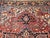 Textile Vintage Persian Heriz Serapi Rug, Hand-Knotted Wool, Geometric Medallion Pattern, Red & Ivory, 10x12 For Sale - Image 7 of 14