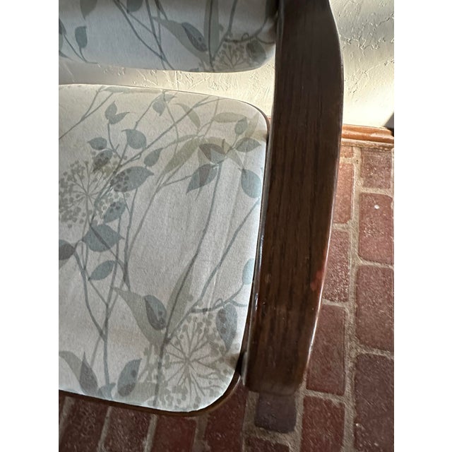 Vintage Knoll Side Chair by Don Pettit Upholstered Bentwood Frame 1970s Restored For Sale - Image 11 of 12