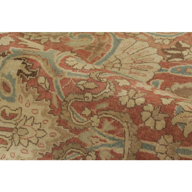 1910s Oversized Antique Persian Tabriz Rug With Floral Arabesque Design - Rug & Kilim For Sale - Image 5 of 6
