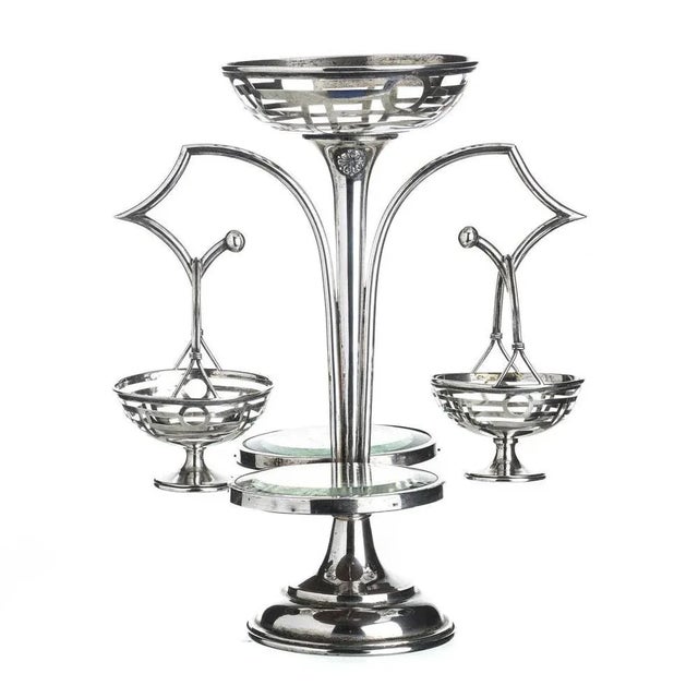 Art Deco Silver Table Centerpiece, 20th Century For Sale - Image 5 of 6