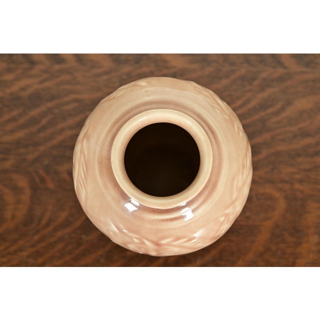 1940s Rookwood Pottery Arts & Crafts Glazed Ceramic Art Pottery Vase With Relief Decoration of Horses, 1945 For Sale - Image 5 of 11