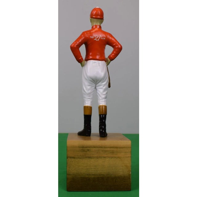 Mid 20th Century the "21" Club Red Jockey W/ Brass Plaque For Sale - Image 4 of 9