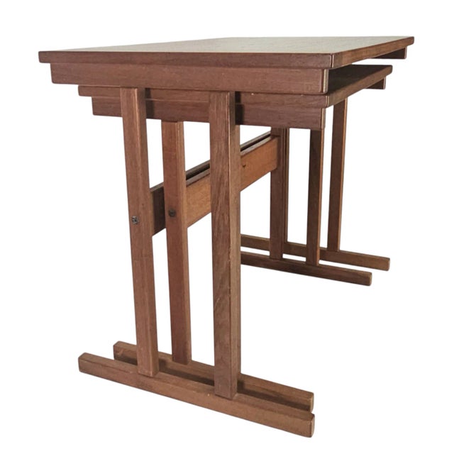 Mid 20th Century Mid Century Nh Collection Danish Teak Nesting Tables - Set of 2 For Sale - Image 5 of 12