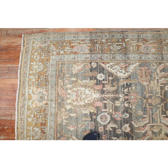 Brown Antique Persian Bibikabad Rug - 8'8" x 11'8" For Sale - Image 8 of 10