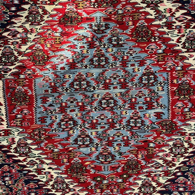 Senneh Kelim Rug, 1980s For Sale - Image 9 of 11