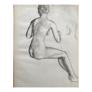 1930s James Wilson Female Nude Drawing For Sale