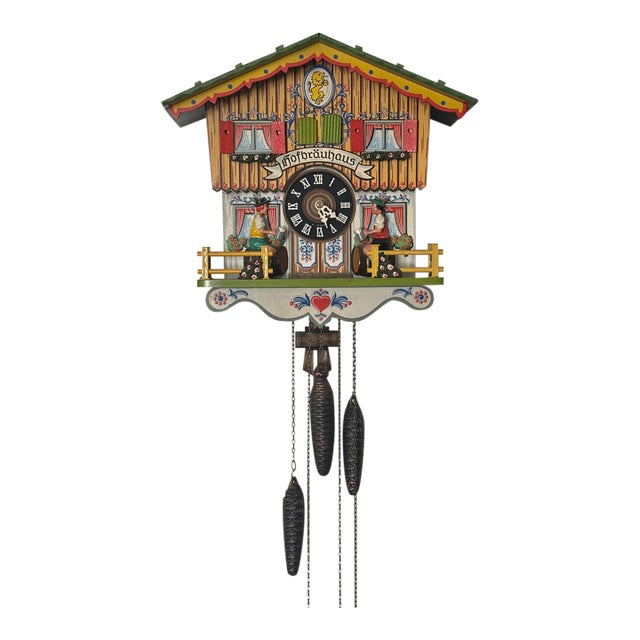 1970s West German Hofbräuhaus Chalet Cuckoo Clock For Sale