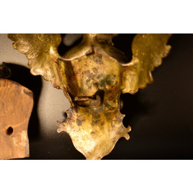 Rare 19th Century French Gothic Vampire Brass Wall Sculpture For Sale - Image 11 of 11