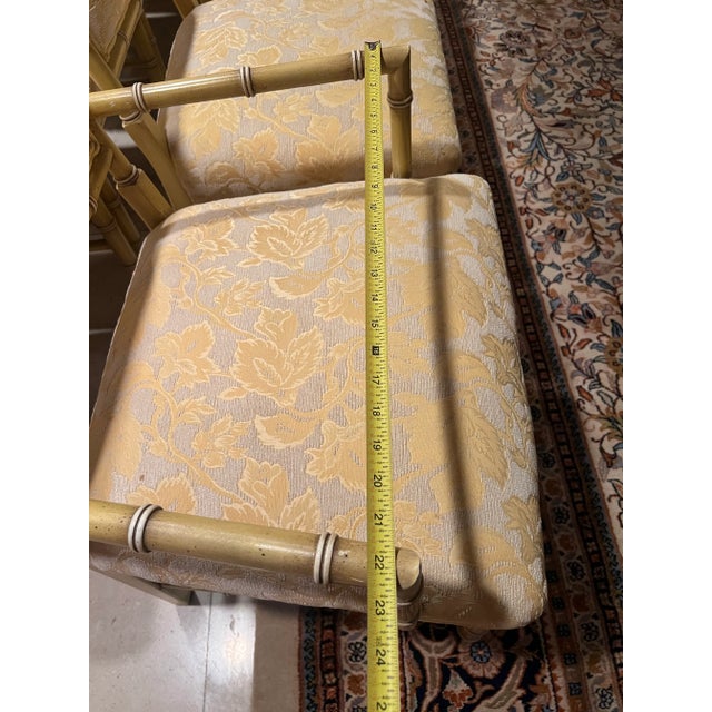 Set of 8 Vintage Faux Bamboo Dining Chairs- Hollywood Regency-Palm Beach For Sale - Image 9 of 12