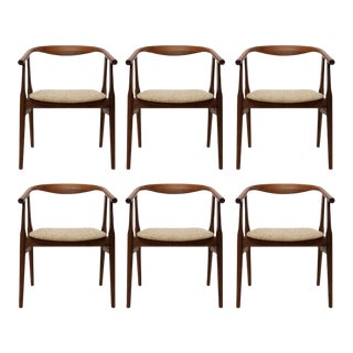 Set of Six Hans Wegner Ge-525 Dining Chairs, 1960 For Sale