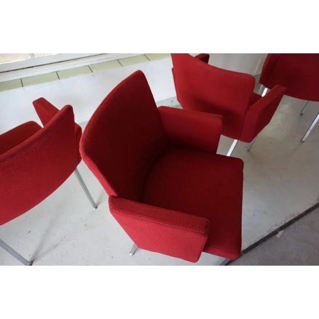 Red Vintage Armchairs by Hein Salomonson for AP Originals, Set of 4 For Sale - Image 8 of 16