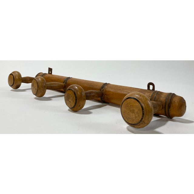 Antique Late 19th Century French Wood Knob Coat Hook Chairish