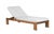 Paradiso Outdoor Teak Chaise - Light Gray Fabric For Sale - Image 4 of 11