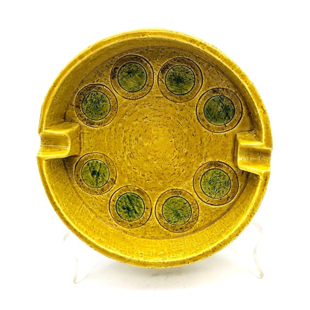 Offered is a circa. late 1960s, early 1970s glazed ceramic ashtray attributed to Bitossi (as well as Rosenthal Netter and...