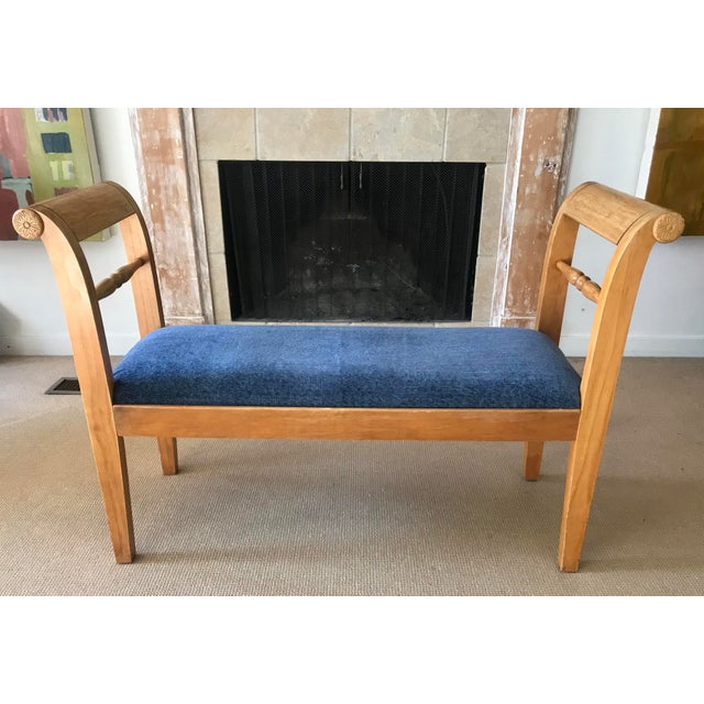 Vintage Wood Bench in Blue Chairish