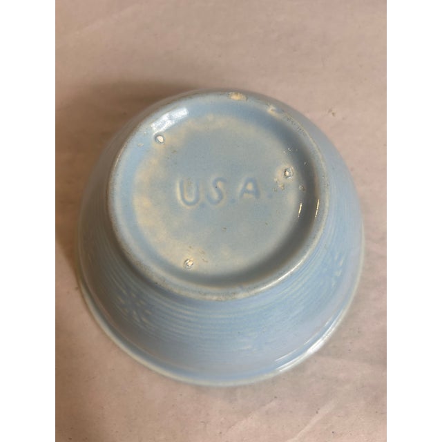 1950s Vintage 1950’s Bauer Pottery Mixing Bowl Set Starburst Pastel - 5 Piece For Sale - Image 5 of 12