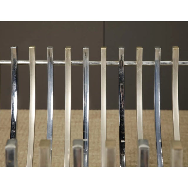 Silver 1970s Italian Chrome Sculptural Table Base, Modernist Dining or Coffee Table Base, Mid Century Modern Architectural Pedestal Base For Sale - Image 8 of 14