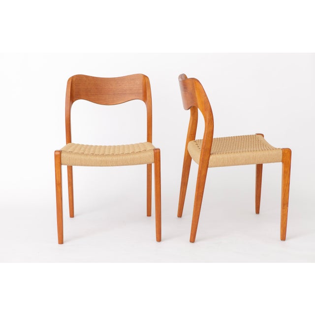 Danish Model 71 Chairs in Teak by Niels Otto Møller for J.L. Møllers, Set of 8 For Sale - Image 12 of 17
