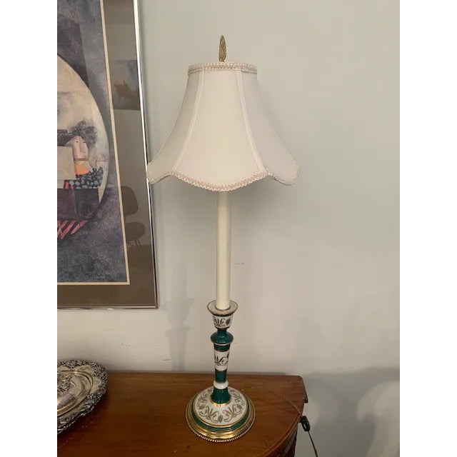 Frederick Cooper Porcelain Candle Lamp For Sale In New York - Image 6 of 6