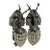 1980s French Louis XVI Charcoal Bronze Wall Lamps Sconces - Pair For Sale