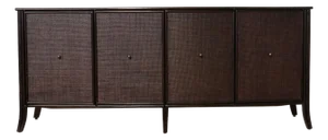 Barbara Barry for McGuire Rattan Oak Raffia Sideboard Buffet