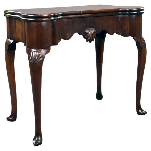 18th Century George II Irish Mahogany Card Table For Sale