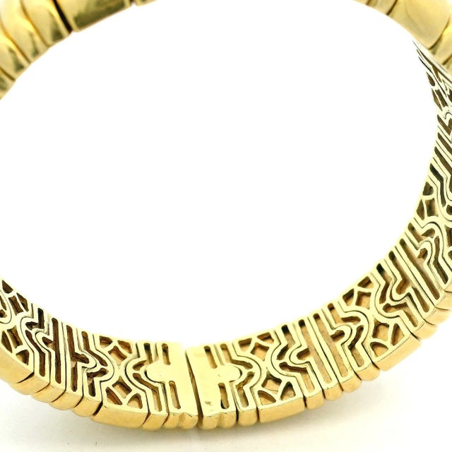 Italian 18k Gold Tobogas-Style Bracelet, 1970s For Sale - Image 11 of 11