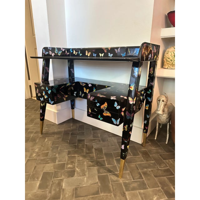 Fornasetti Gio Ponti and Fornasetti Butterfly Desk For Sale - Image 4 of 10